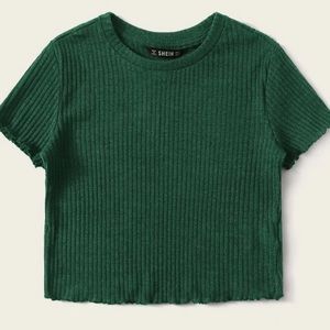 Green crop top